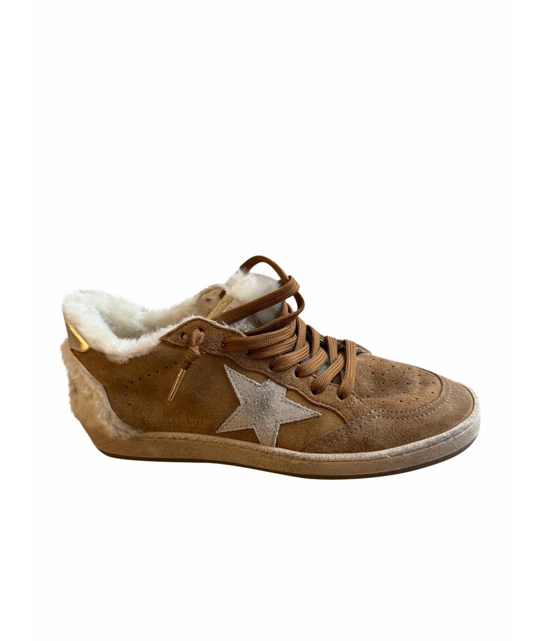 GOLDEN GOOSE DELUXE BRAND Горчичные замшевые кеды, фото 5