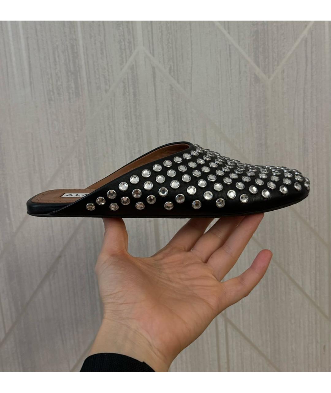 ALAIA Черные кожаные сабо, фото 5