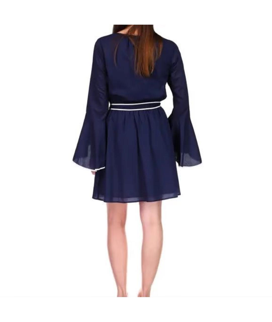 MICHAEL MICHAEL KORS Темно-синее хлопковое повседневное платье, фото 8