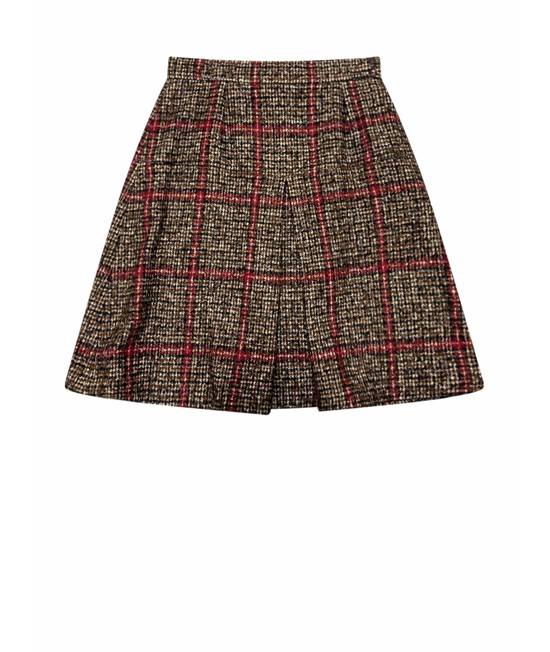 DOLCE&GABBANA Мульти шерстяная юбка миди, фото 1