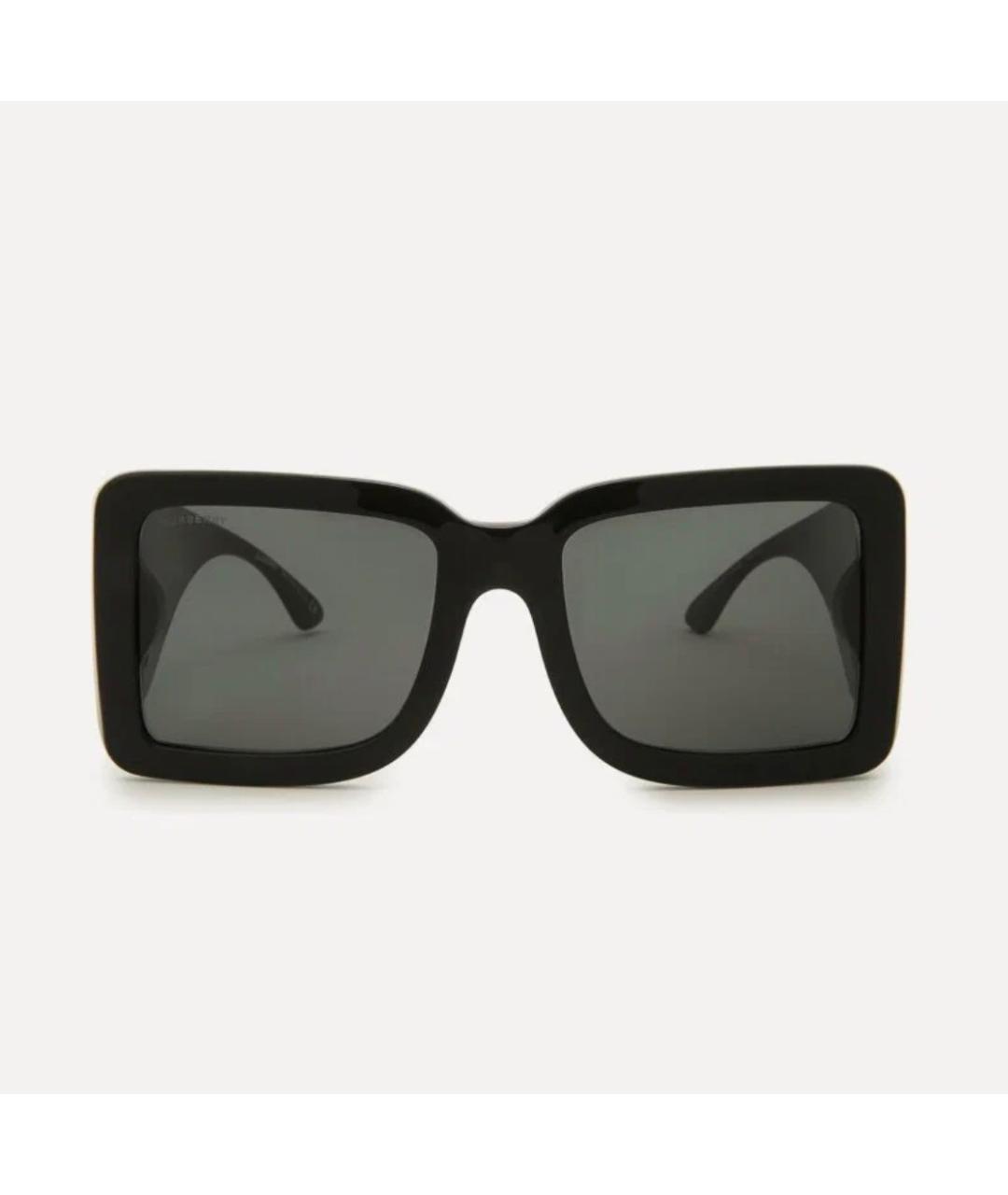 BURBERRY Черные пластиковые солнцезащитные очки, фото 8