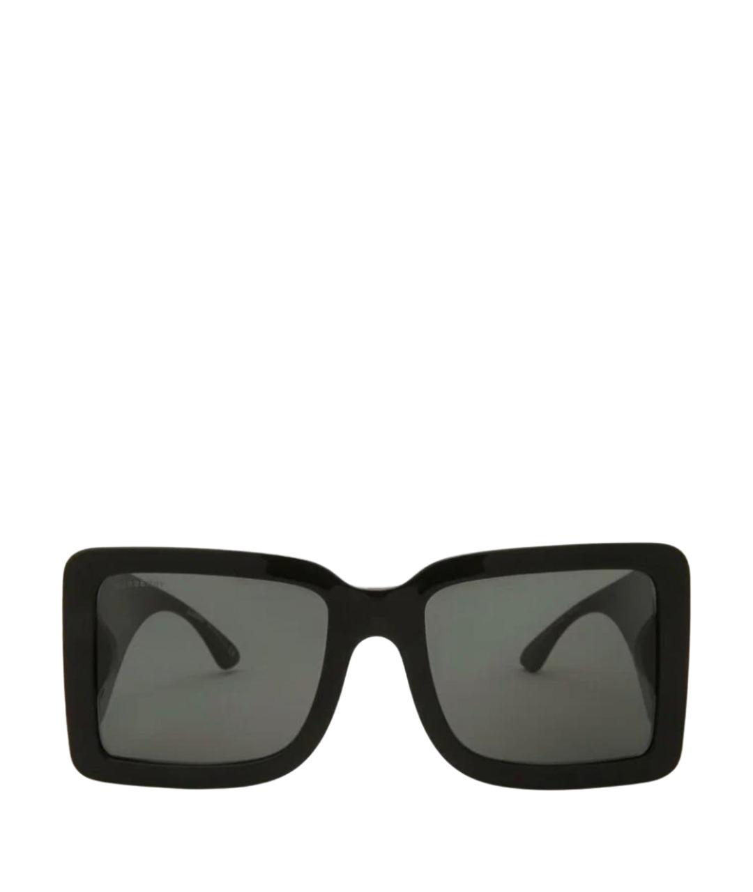 BURBERRY Черные пластиковые солнцезащитные очки, фото 1