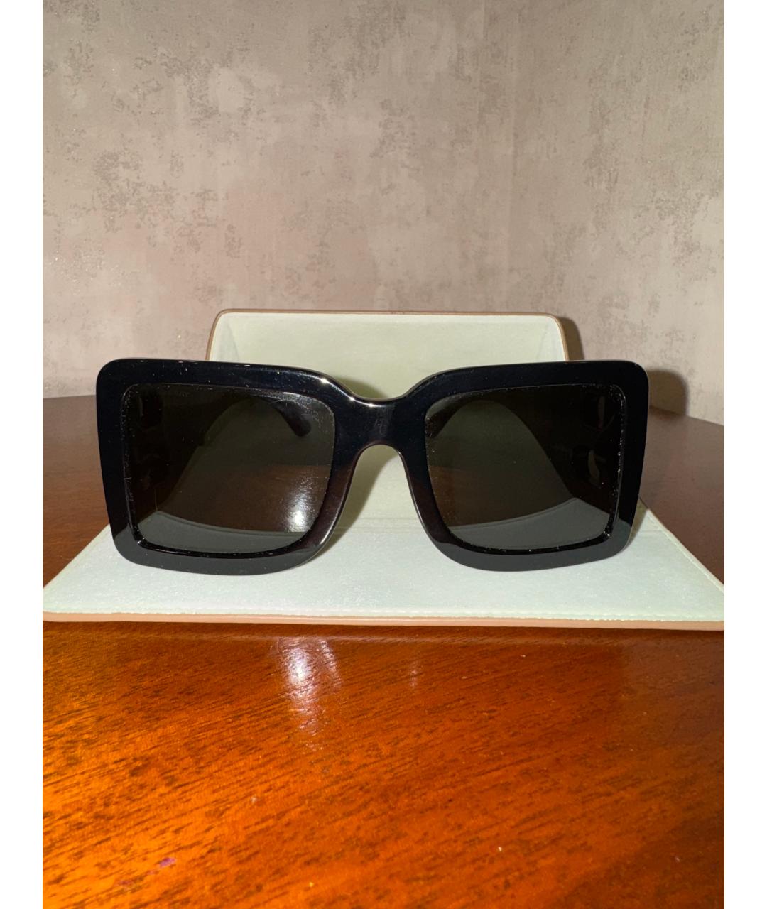 BURBERRY Черные пластиковые солнцезащитные очки, фото 6