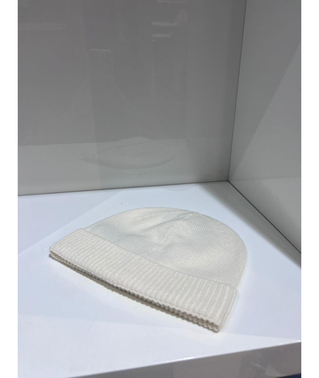 HERNO Белая шерстяная шапка, фото 2