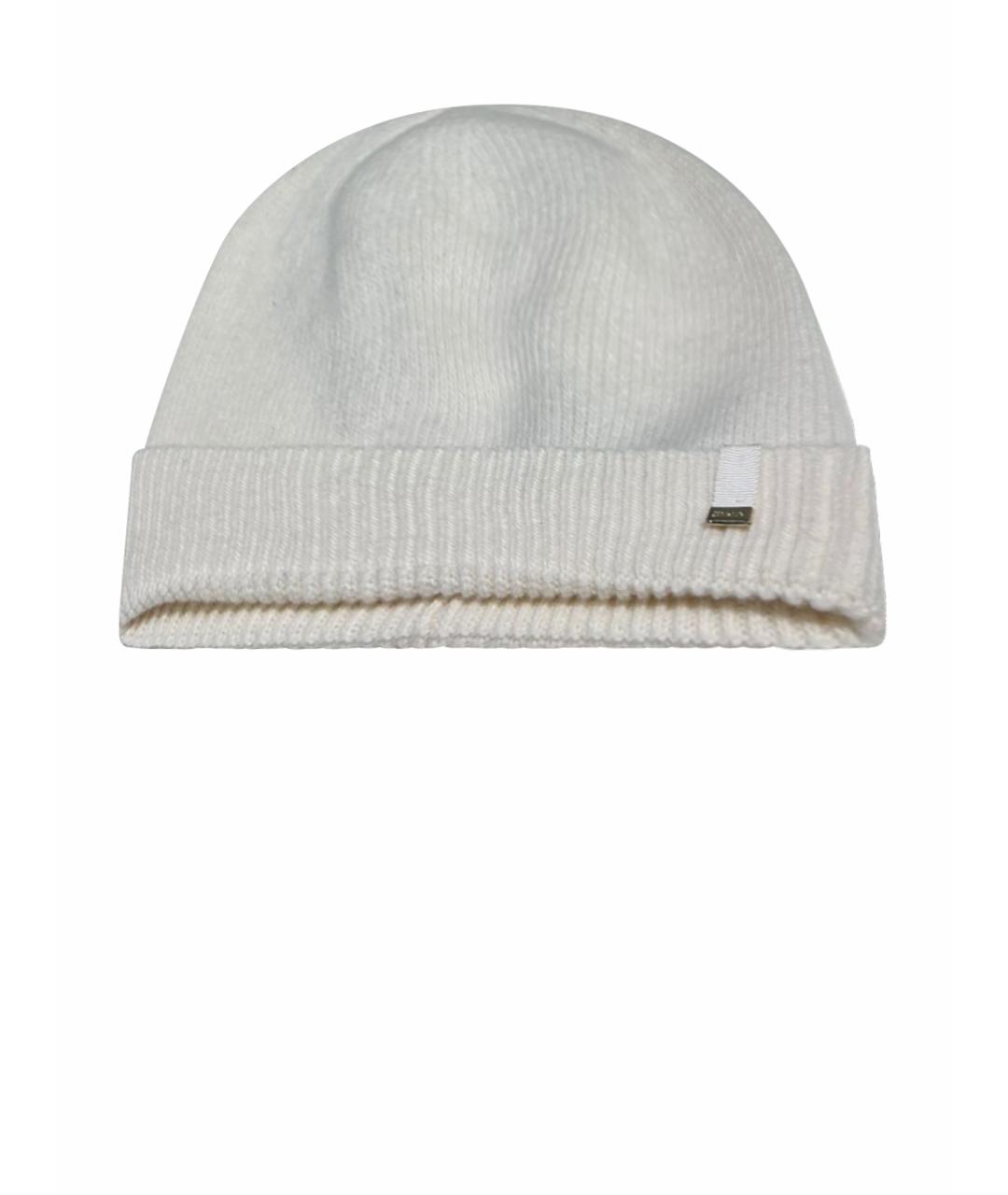 HERNO Белая шерстяная шапка, фото 1
