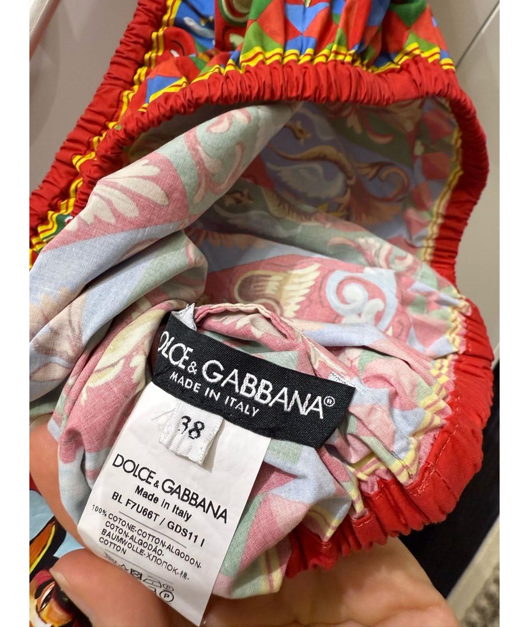 DOLCE&GABBANA Красный хлопковый костюм с юбками, фото 5