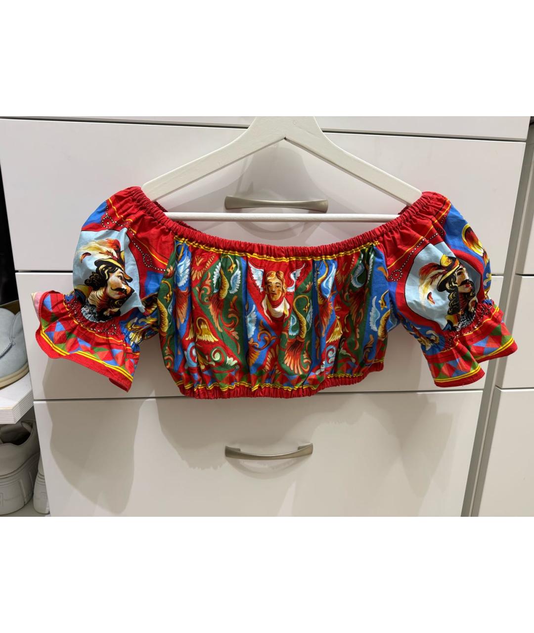 DOLCE&GABBANA Красный хлопковый костюм с юбками, фото 2