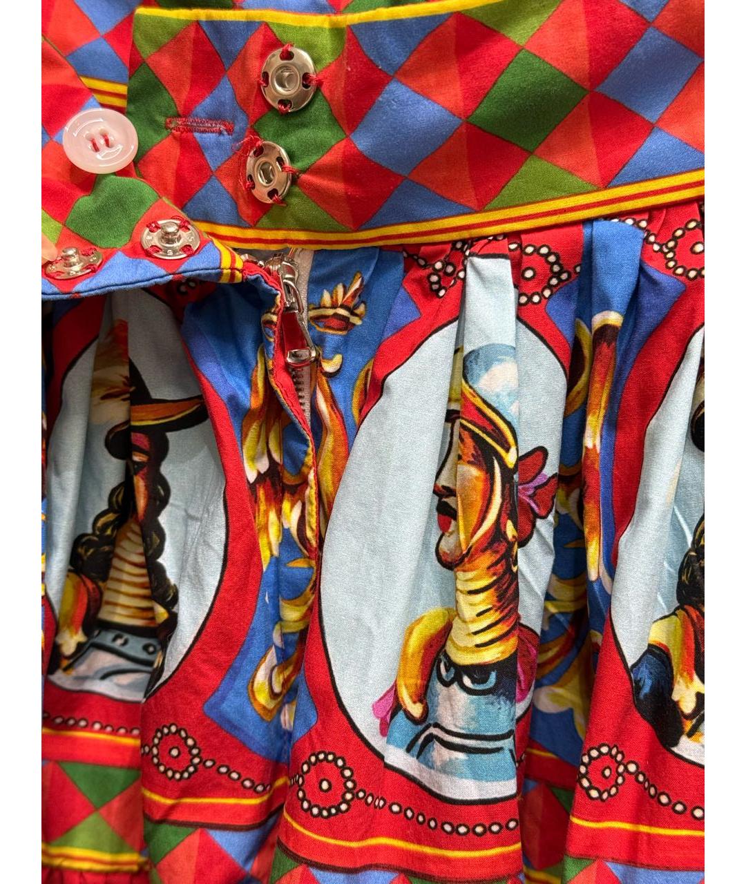 DOLCE&GABBANA Красный хлопковый костюм с юбками, фото 3