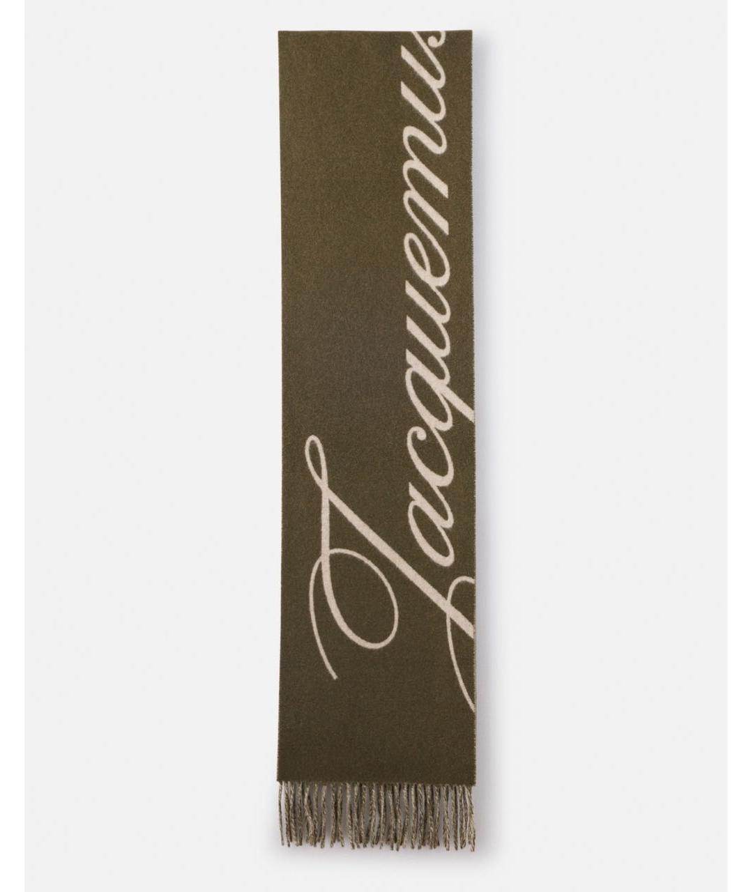 JACQUEMUS Хаки шарф, фото 5