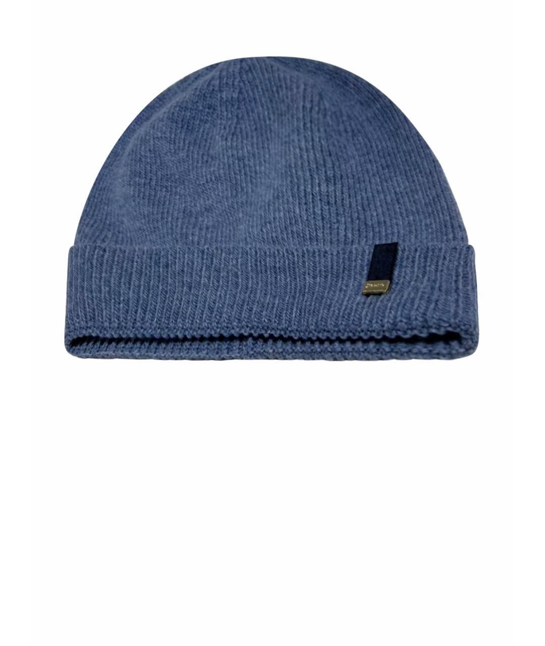 HERNO Голубая шерстяная шапка, фото 1