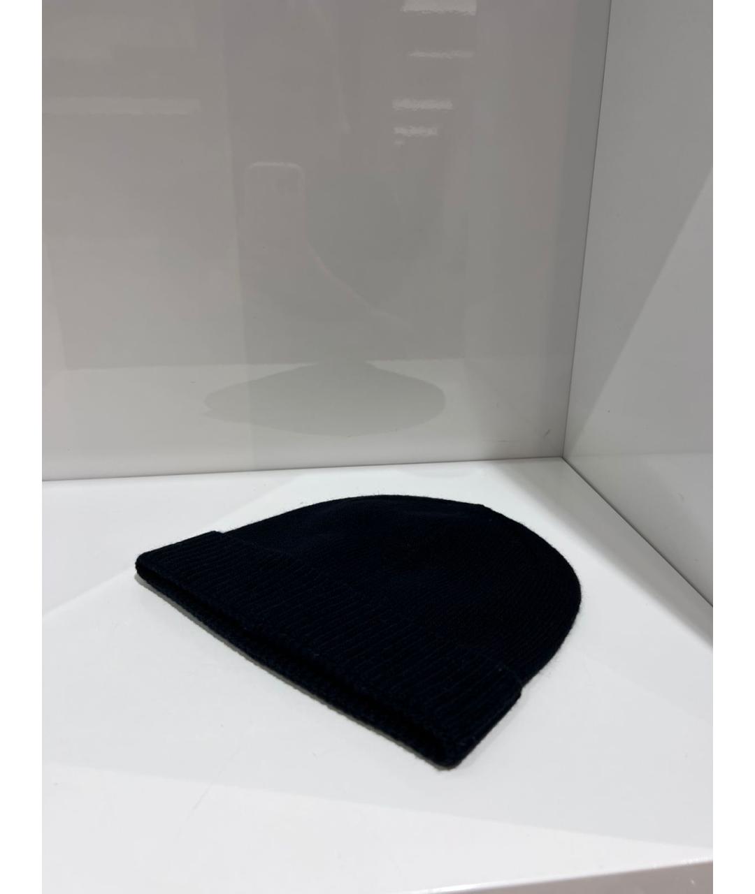 HERNO Черная шерстяная шапка, фото 2