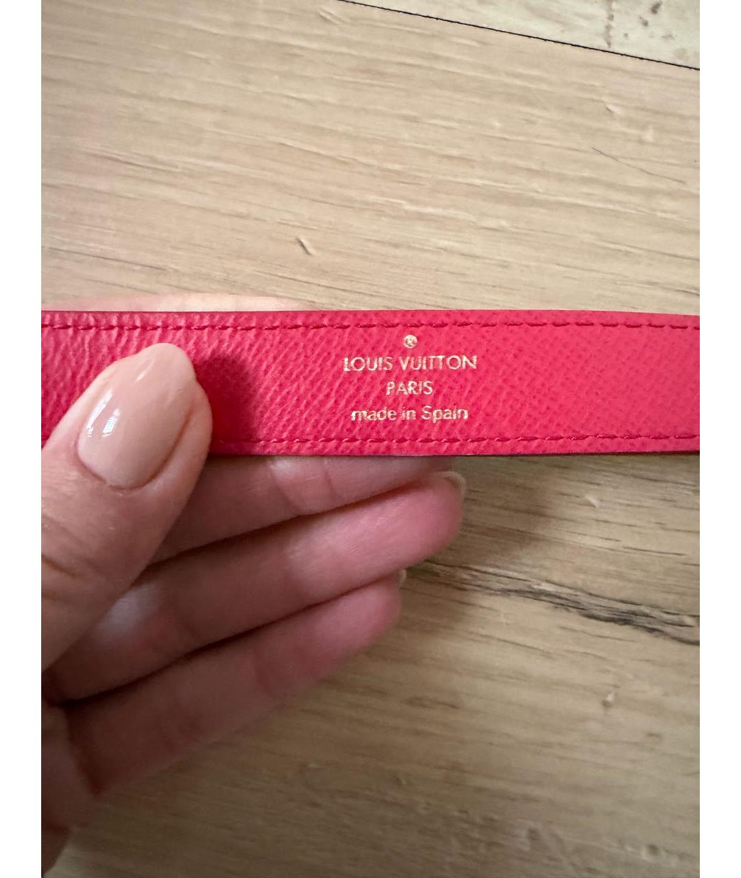 LOUIS VUITTON Черный кожаный ремень, фото 3