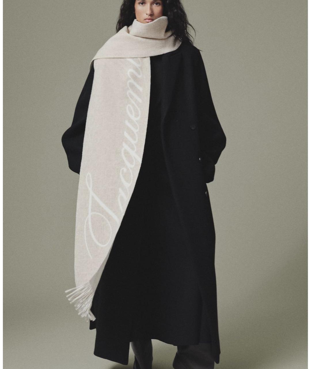 JACQUEMUS Бежевый шарф, фото 2