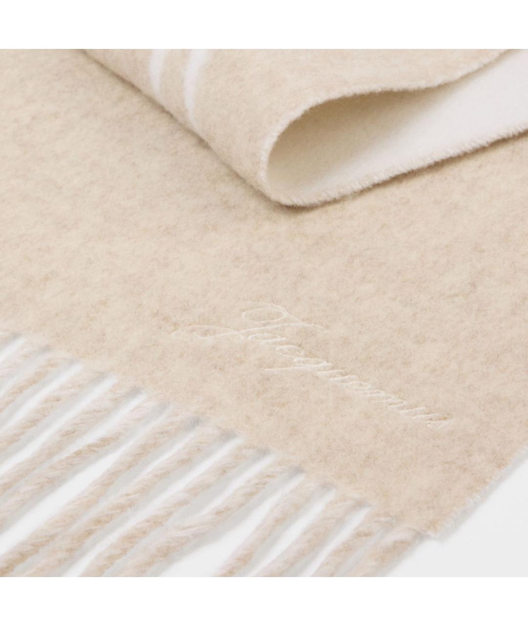 JACQUEMUS Бежевый шарф, фото 3