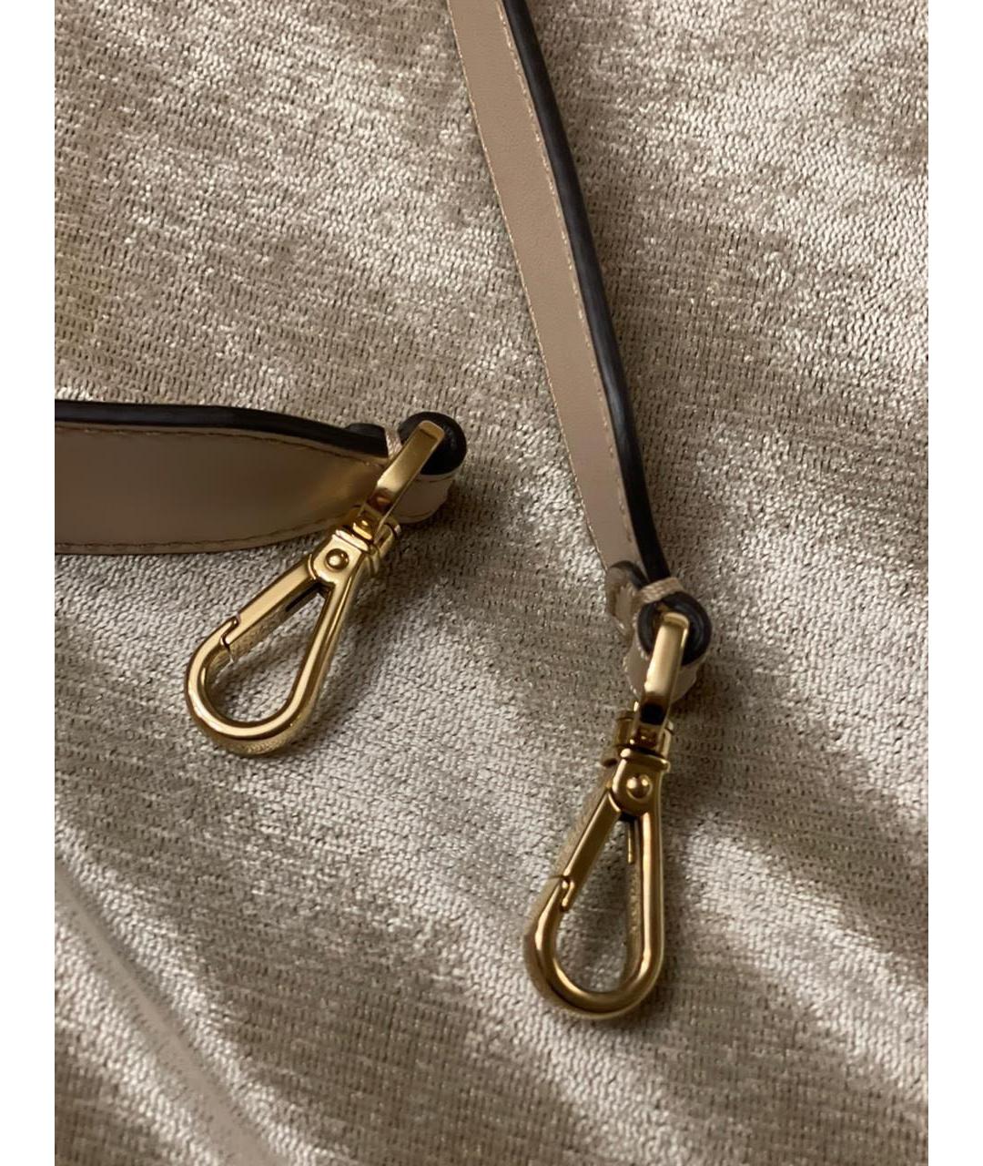 FENDI Бежевая кожаная сумка тоут, фото 4