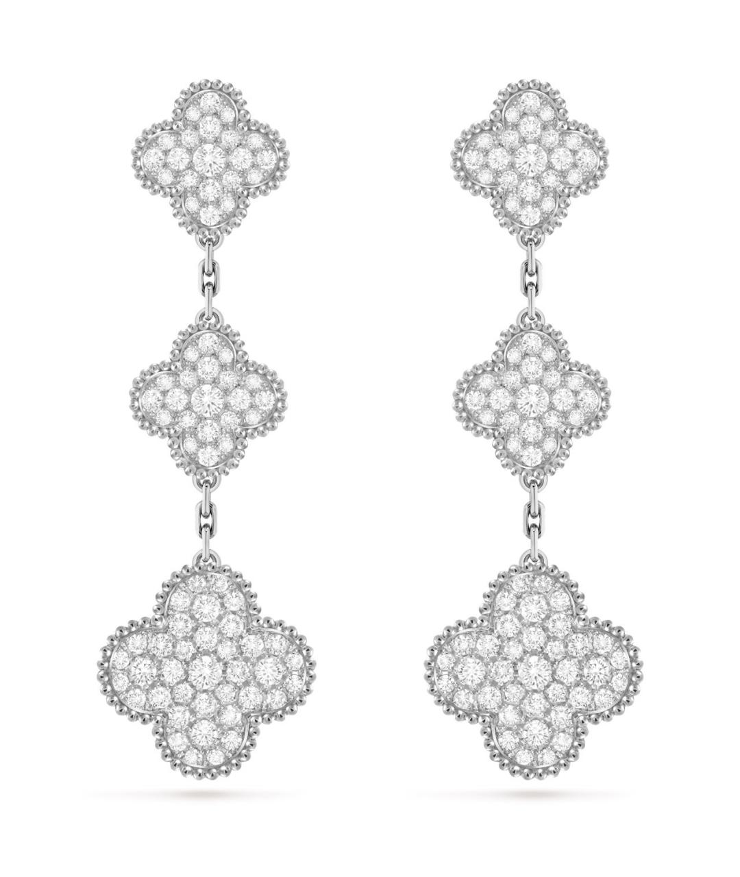 VAN CLEEF & ARPELS Серебряные серьги из белого золота, фото 4