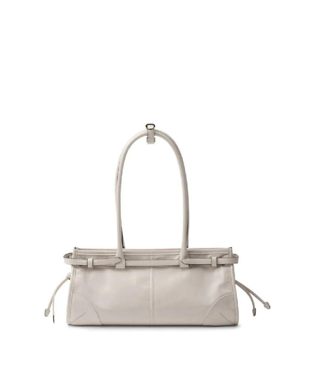 PRADA Белая кожаная сумка через плечо, фото 3
