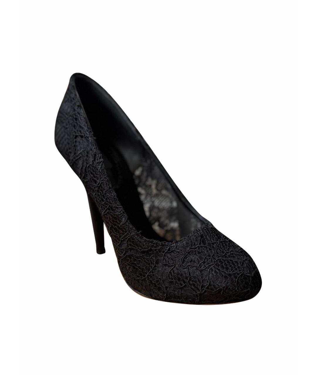DOLCE&GABBANA Черные текстильные туфли, фото 1