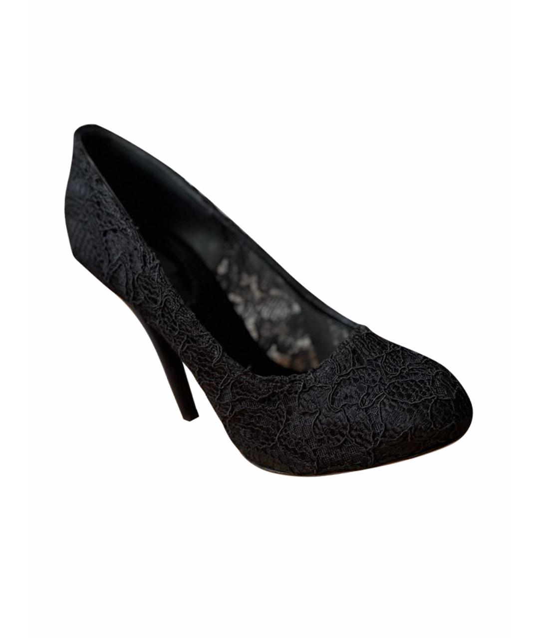 DOLCE&GABBANA Черные текстильные туфли, фото 6