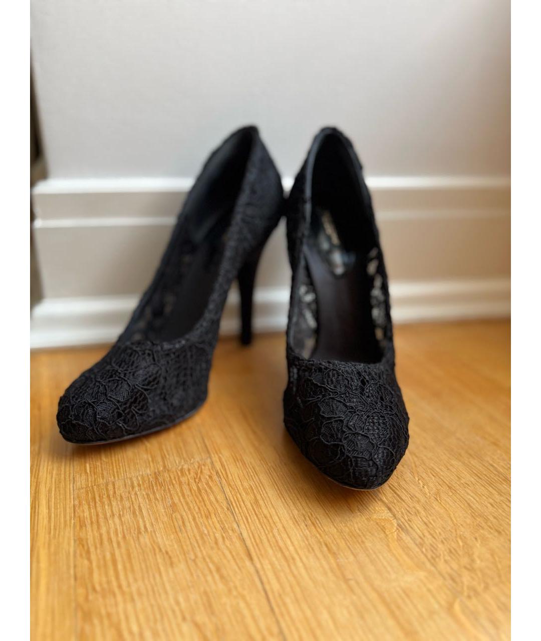 DOLCE&GABBANA Черные текстильные туфли, фото 5