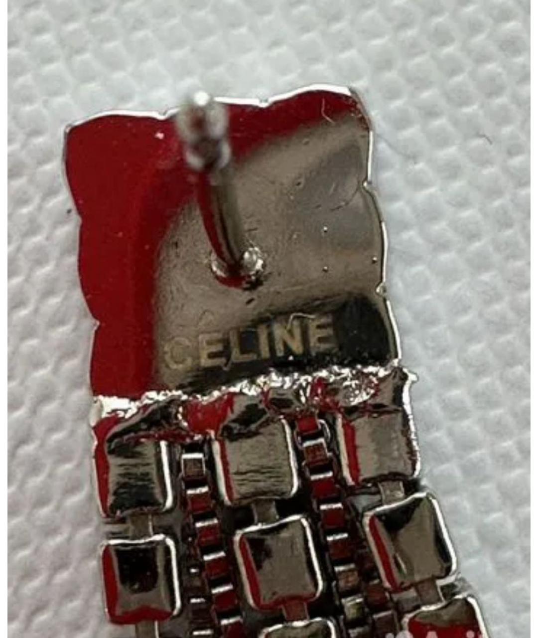 CELINE Серебряные металлические серьги, фото 3