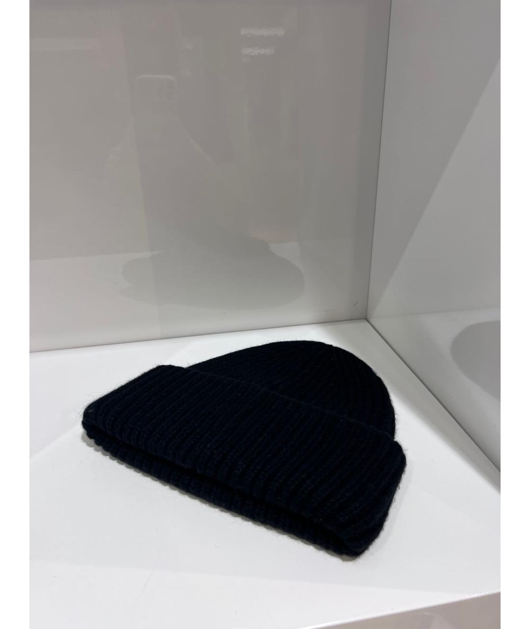 YVES SALOMON Черная шерстяная шапка, фото 2