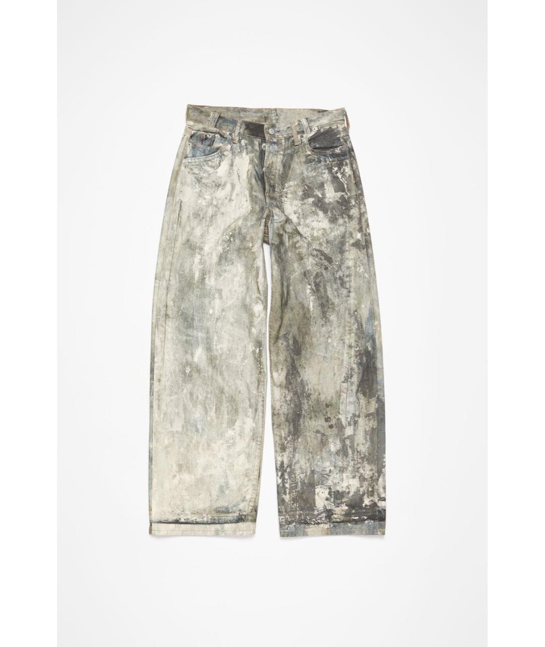 ACNE STUDIOS Бежевые хлопковые прямые джинсы, фото 8