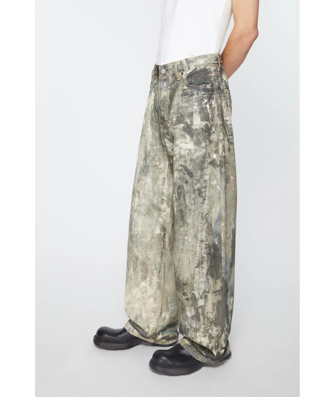 ACNE STUDIOS Бежевые хлопковые прямые джинсы, фото 5