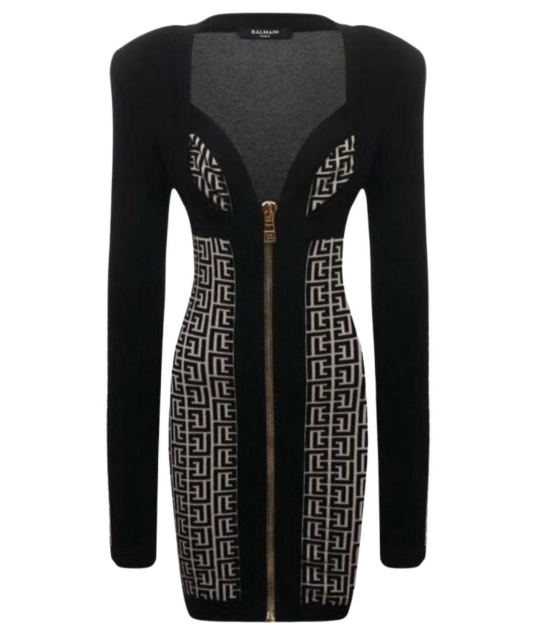 BALMAIN Черное шерстяное повседневное платье, фото 1