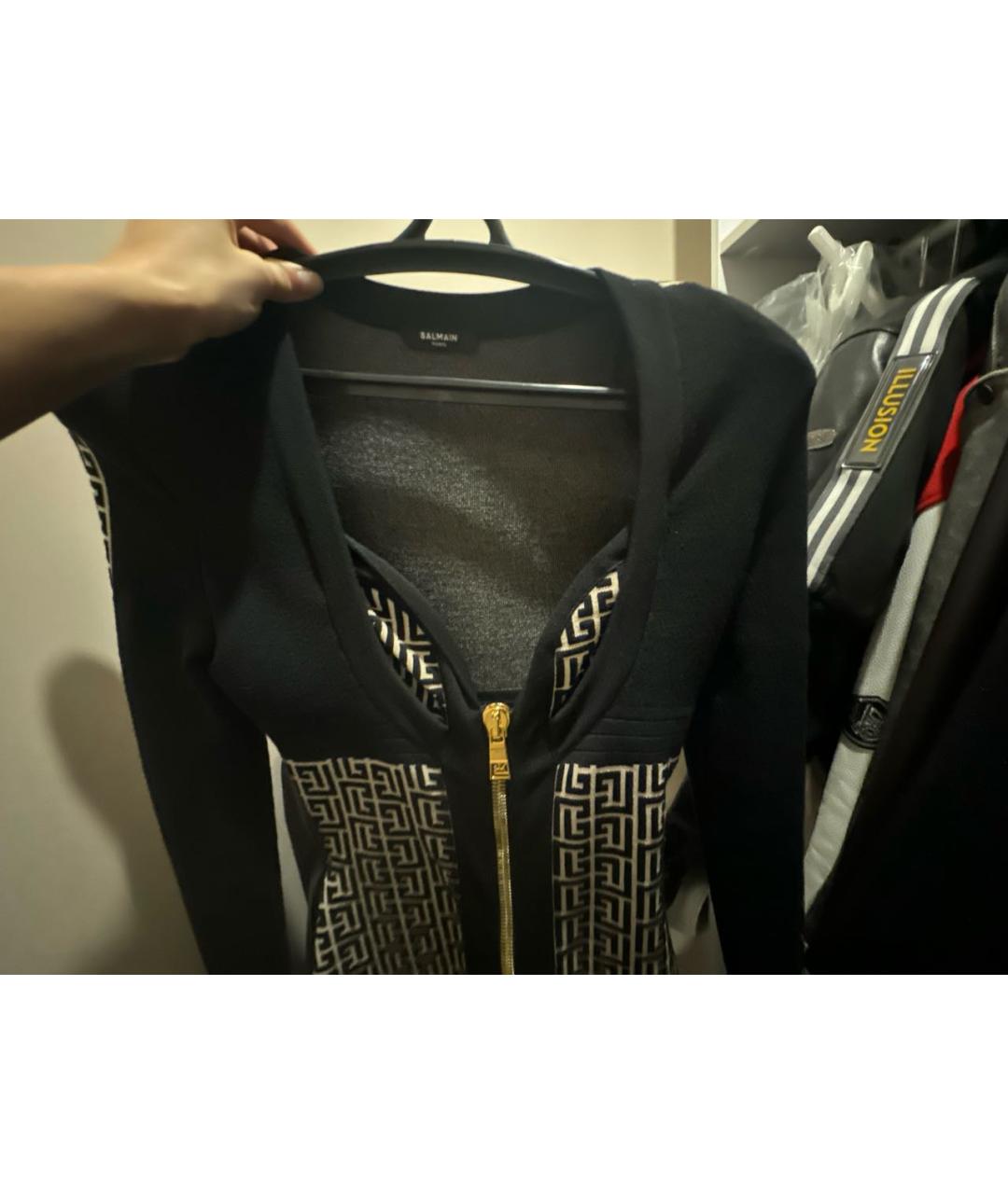 BALMAIN Черное шерстяное повседневное платье, фото 3