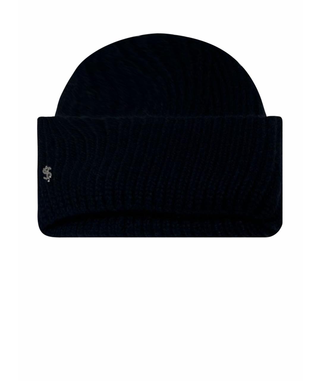 YVES SALOMON Черная шерстяная шапка, фото 1