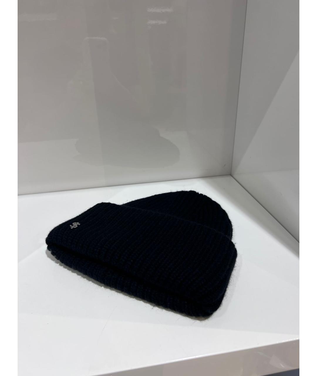 YVES SALOMON Черная шерстяная шапка, фото 3