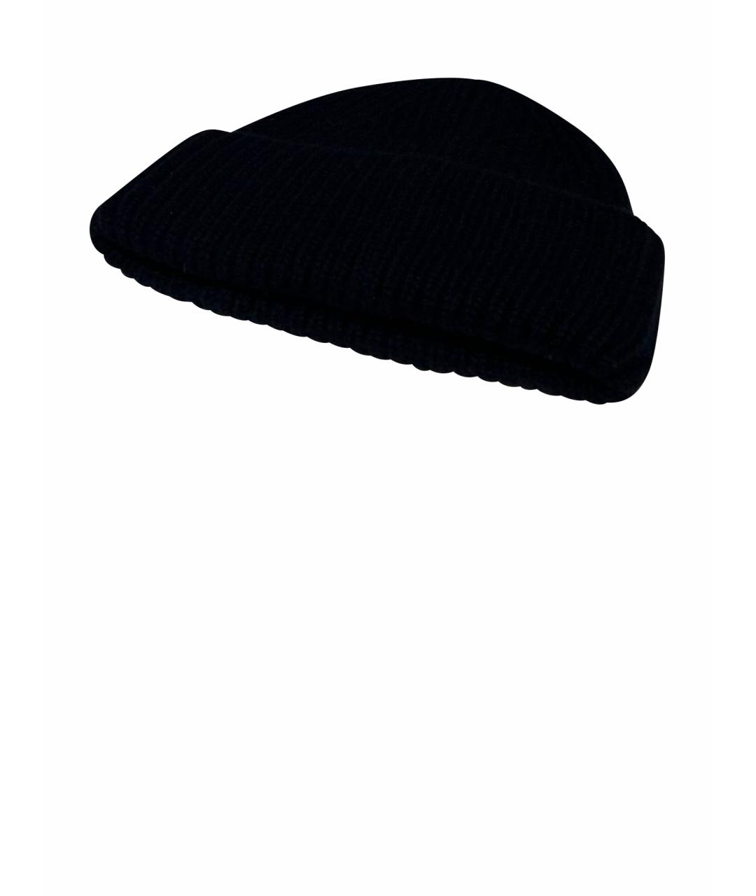 YVES SALOMON Черная шерстяная шапка, фото 1
