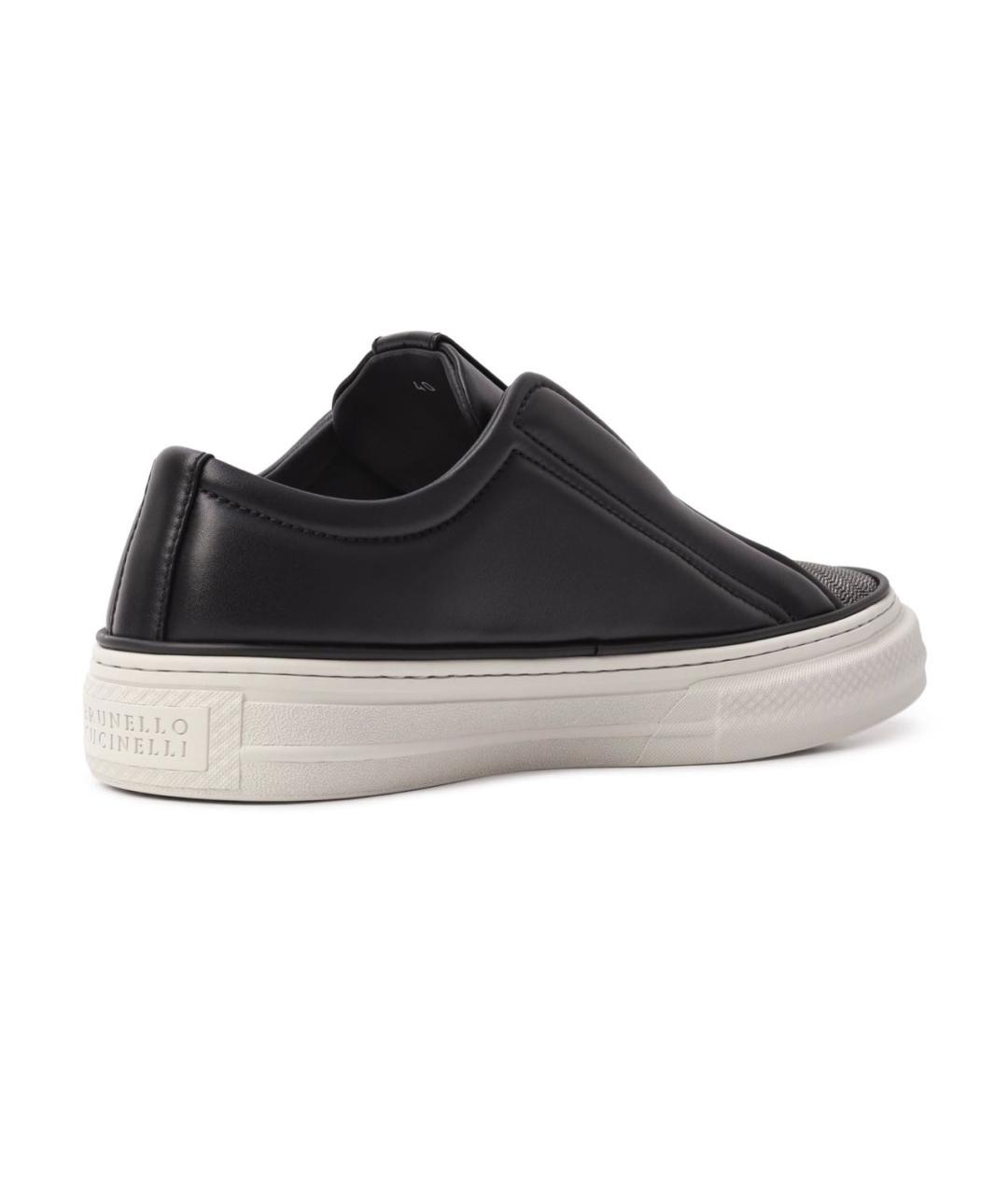 BRUNELLO CUCINELLI Коричневые кожаные слипоны, фото 3