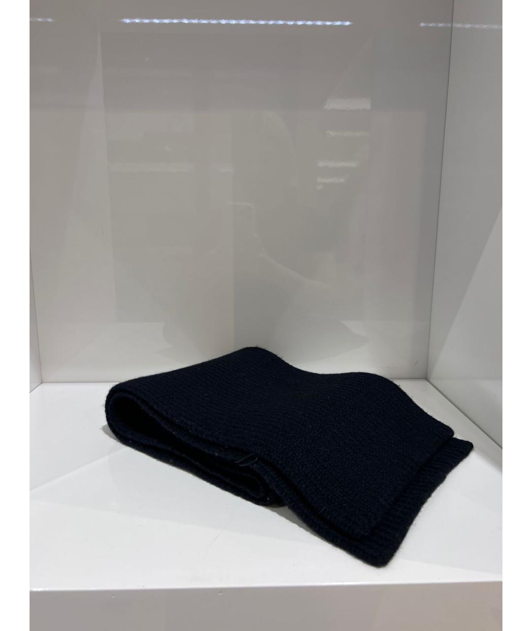 YVES SALOMON Черный шерстяной шарф, фото 2