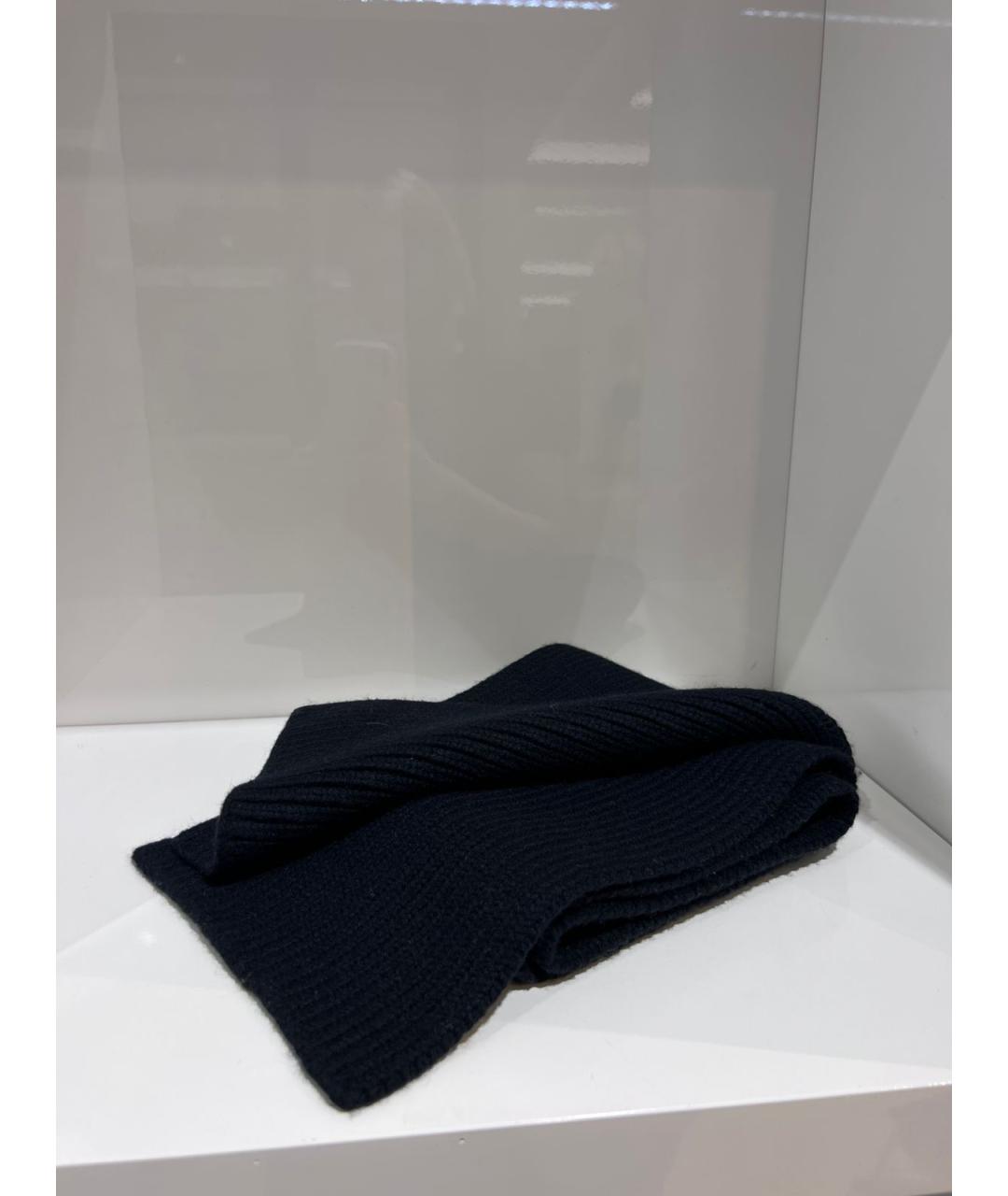 YVES SALOMON Черный шерстяной шарф, фото 3