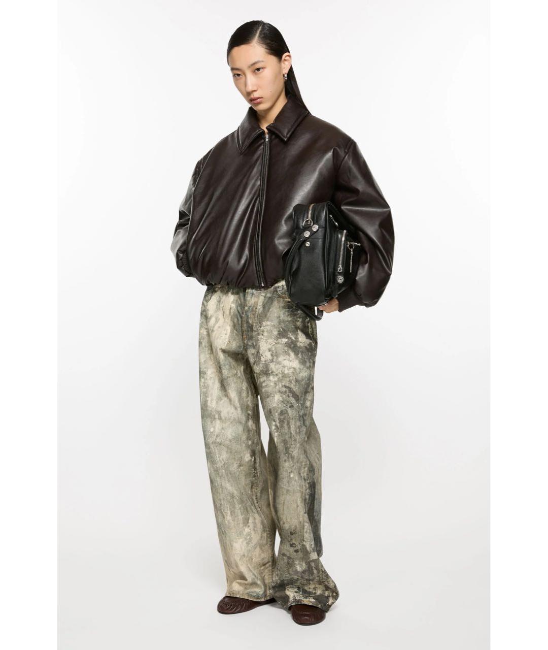 ACNE STUDIOS Бежевые хлопковые прямые джинсы, фото 7