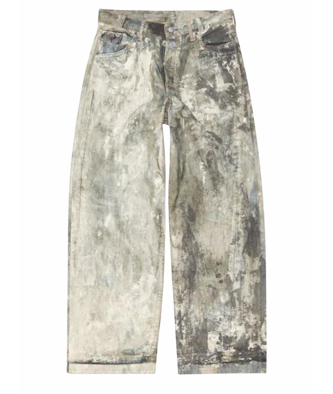 ACNE STUDIOS Бежевые хлопковые прямые джинсы, фото 1