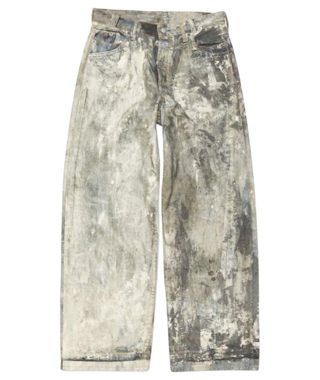 ACNE STUDIOS Бежевые хлопковые прямые джинсы, фото 9