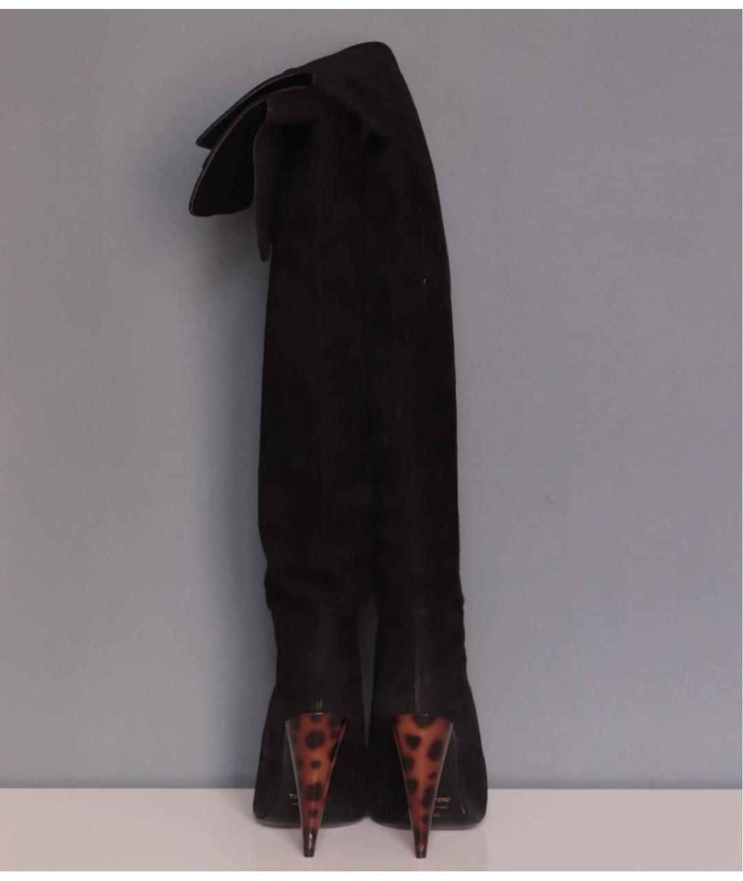 TOM FORD Черные замшевые ботфорты, фото 4