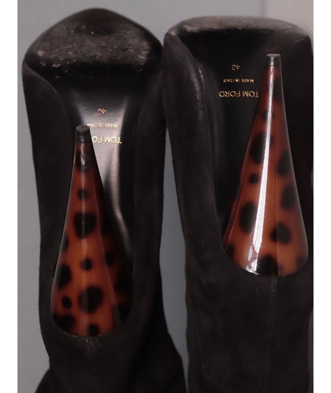 TOM FORD Черные замшевые ботфорты, фото 5