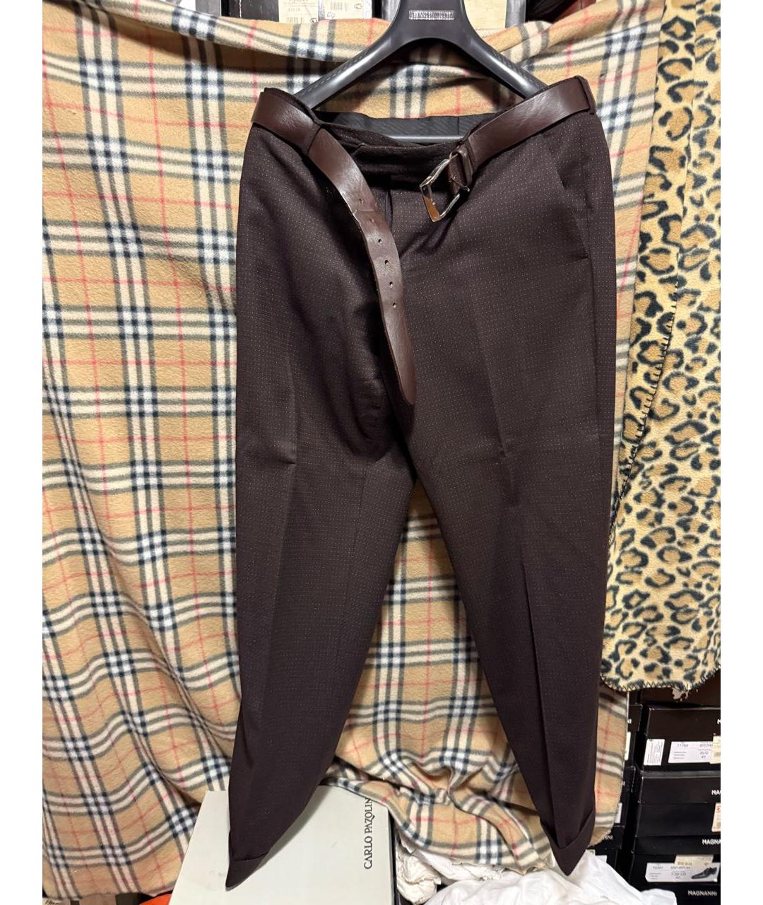 ALEXANDER MCQUEEN Коричневый классический костюм, фото 2