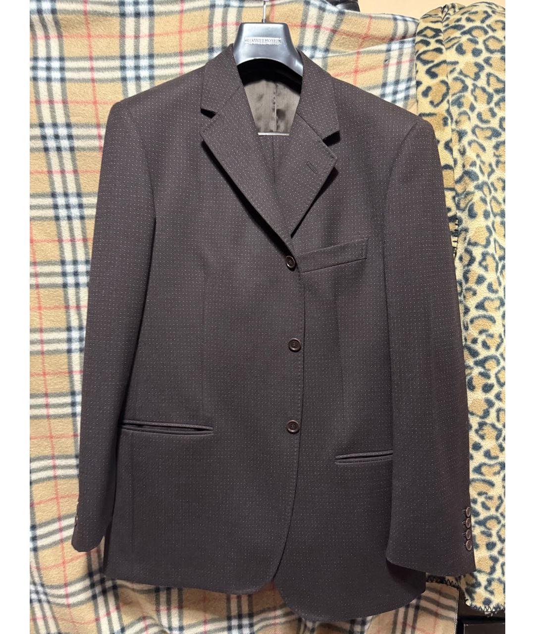 ALEXANDER MCQUEEN Коричневый классический костюм, фото 9