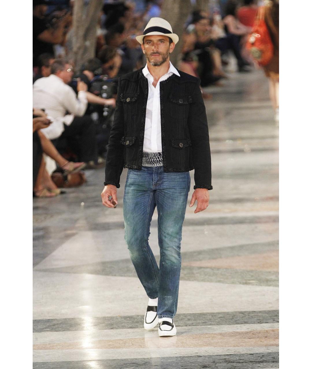 CHANEL Черный твидовый жакет/пиджак, фото 2