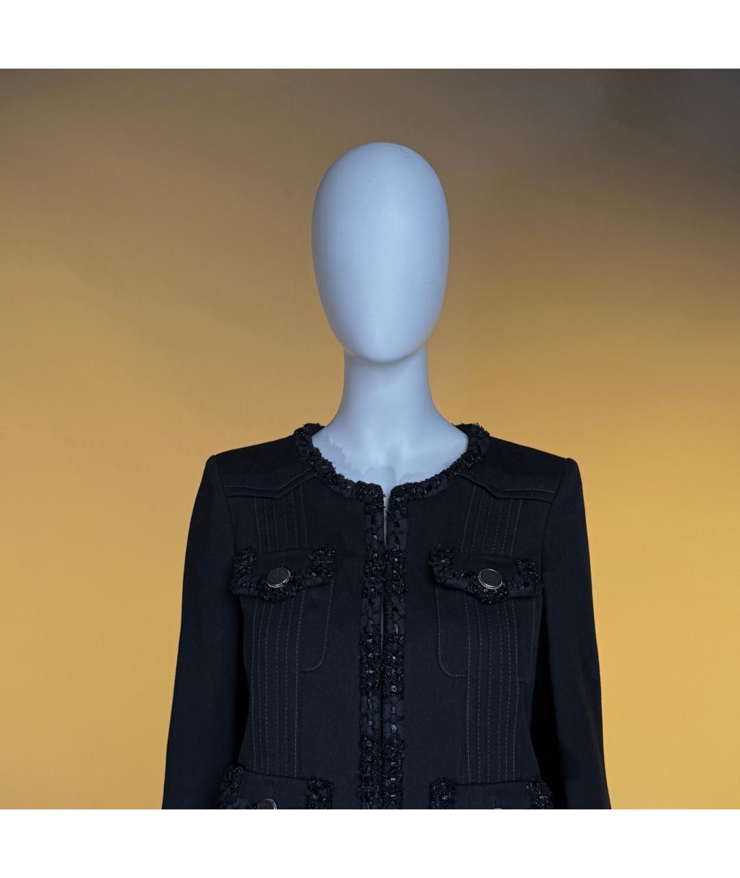 CHANEL Черный твидовый жакет/пиджак, фото 4