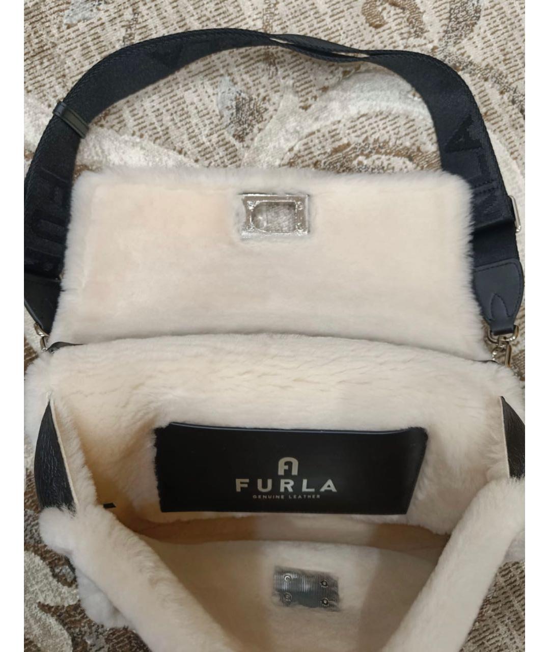 FURLA Черная кожаная сумка через плечо, фото 4
