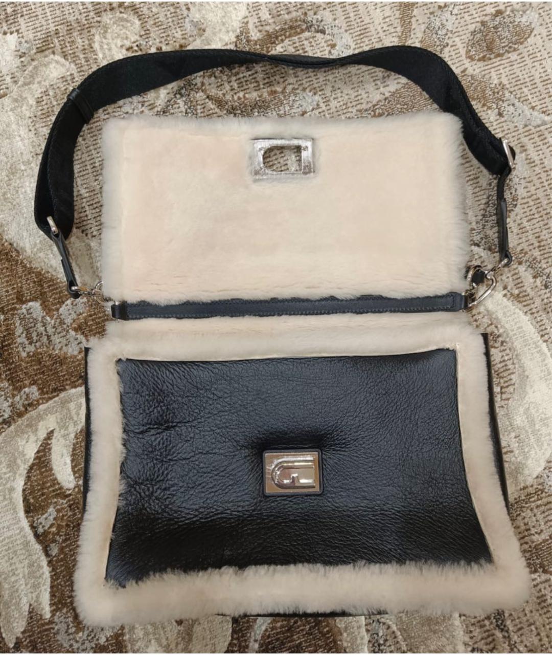 FURLA Черная кожаная сумка через плечо, фото 3