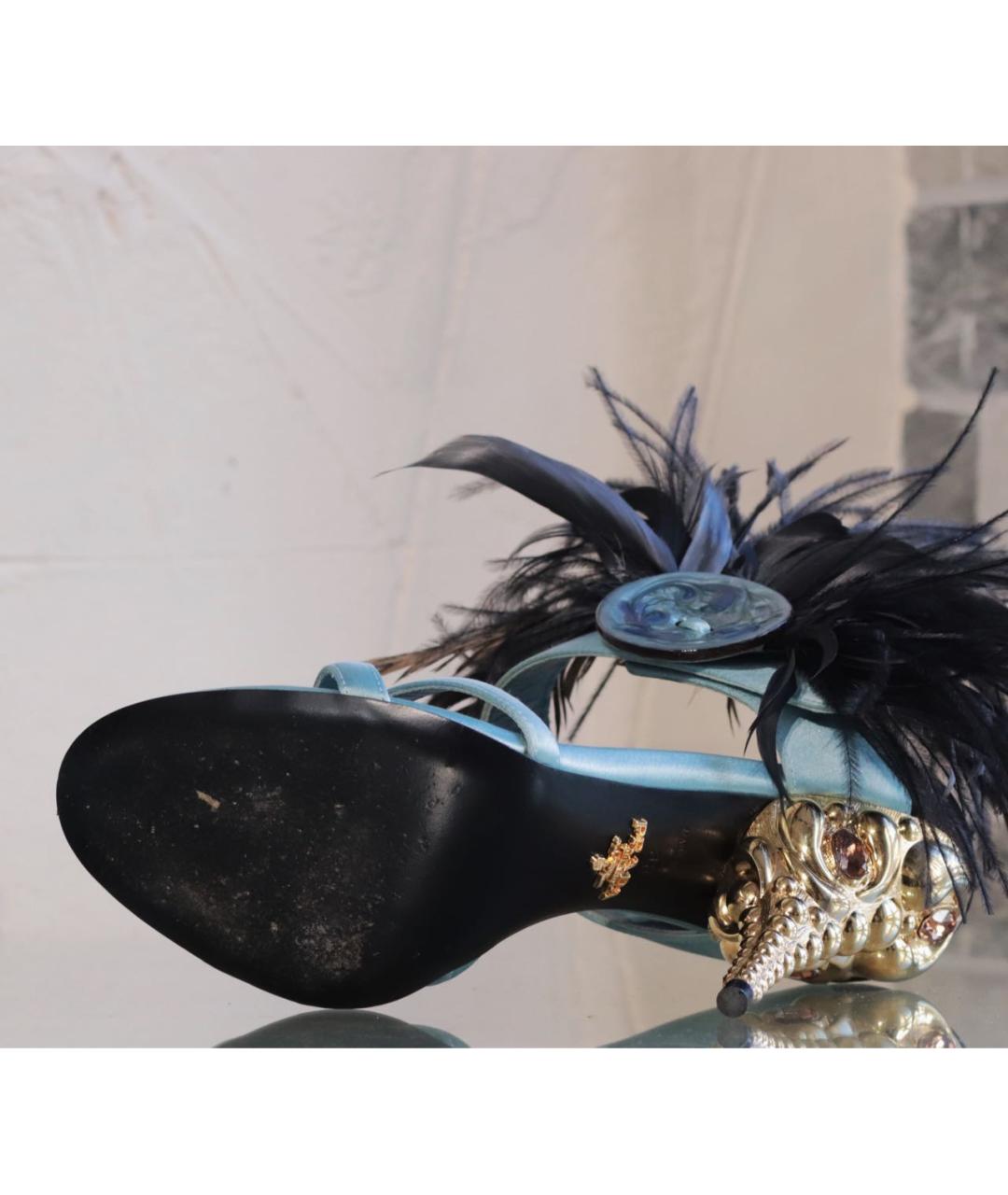 PRADA Мульти текстильные босоножки, фото 8