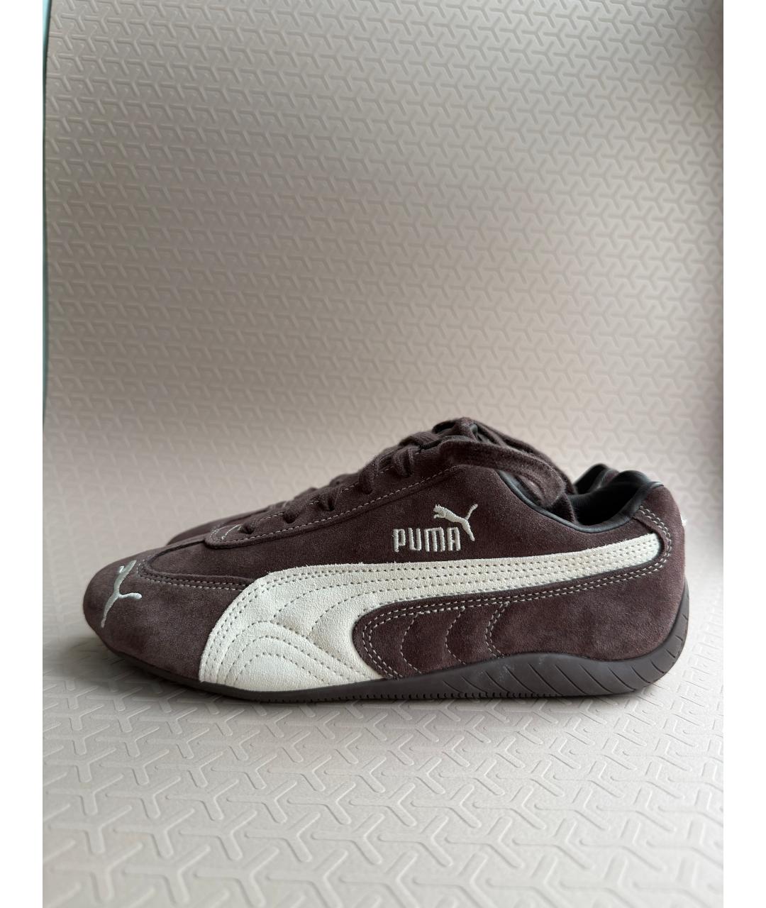 PUMA Коричневые замшевые кроссовки, фото 8