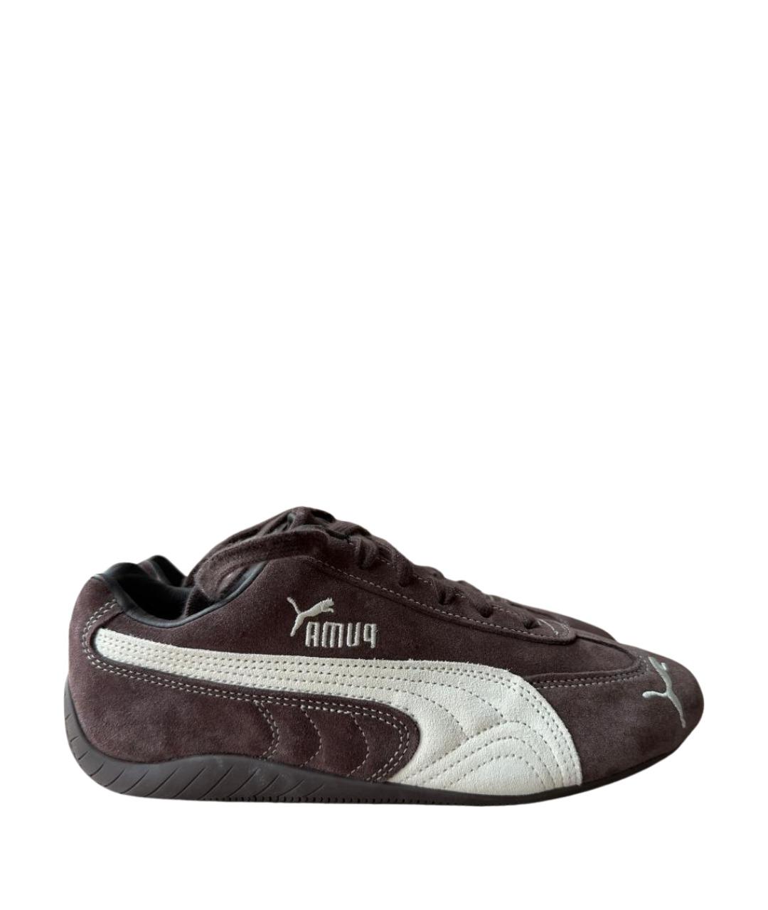 PUMA Коричневые замшевые кроссовки, фото 1